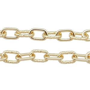 copper chain, gold plated, approx 5x8mm