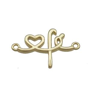 Copper Pendant 2loops Gold Plated, approx 15-20mm
