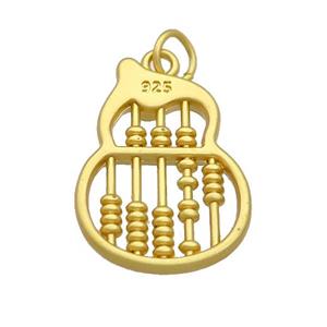 Copper Abacus Pendant Gold Plated, approx 18-25mm
