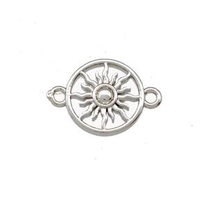 Copper Sun Connector Platinum Plated, approx 12mm