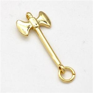Axe Charms Copper Pendant Gold Plated, approx 11-20mm