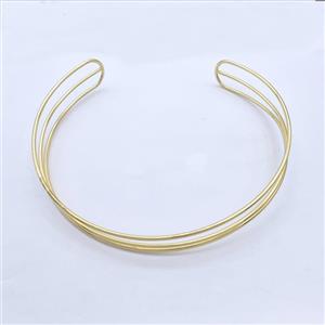Copper Wire Collar Necklace Gold Plated, approx 20mm, 2mm, 15cm dia