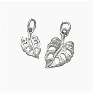 Copper Leaf Pendant Platinum Plated, approx 10-15mm