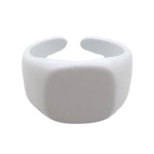 copper Ring with white fire Lacquered, approx 12mm, 18mm dia