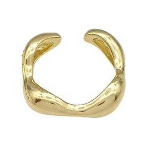 Copper Rings Gold Plated, approx 6mm, 18mm dia