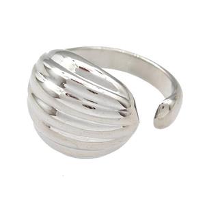 Copper Rings Platinum Plated, approx 16-19mm, 18mm dia