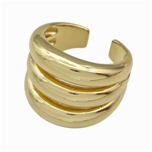 Copper Rings Gold Plated, approx 20mm, 18mm dia