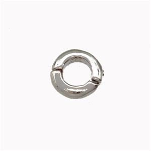 Copper Clasp Platinum Plated, approx 7.5mm