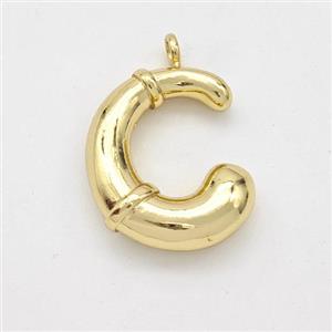 Copper Letter-C Pendant Gold Plated, approx 16-20mm