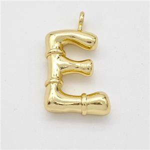 Copper Letter-E Pendant Gold Plated, approx 16-20mm