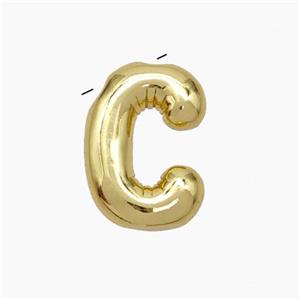 Copper Letter-C Pendant Gold Plated, approx 10-15mm