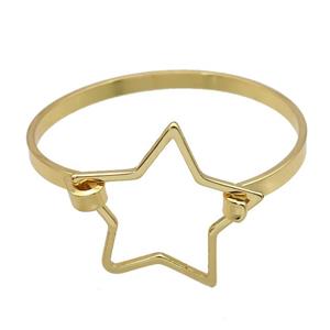 copper bangle, adjustable, gold plated, approx 4-35mm, 60mm dia