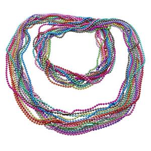 Copper Ball Chains For Necklace Lacquered Mixed, approx 2mm, 78cm length