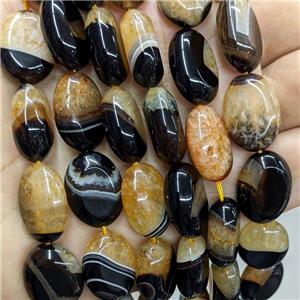 Orange Druzy Agate Oval Beads Dye, approx 15-20mm