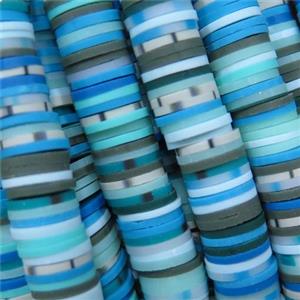 Fimo Polymer Clay heishi beads, mixed color, approx 8mm dia