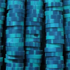 Fimo Polymer Clay heishi beads, multicolor, approx 6mm dia