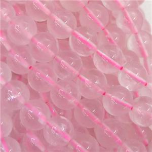 Rose Quartz beads, round, approx 4mm dia