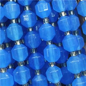 skyblue Jade bullet beads, approx 10mm