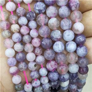 Plum Blossom Tourmaline Beads Multicolor Round, approx 8mm dia
