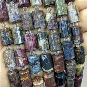 Natural Pietersite Jasper Beads Column, approx 10-14mm