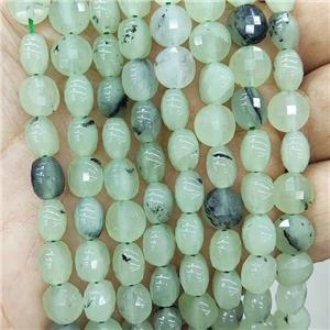 Green Jade Beads Dye Faceted Circle, approx 8mm