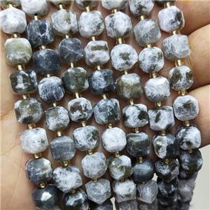 Labradorite Beads Faceted Cube, approx 8-9mm