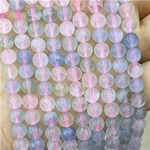 Natural Morganite Beads Multicolor Smooth Round, approx 8mm dia