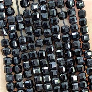 Natural Black Tourmaline Beads Faceted Cube, approx 2.5mm