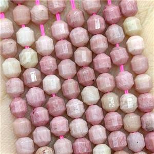 Natural Pink Wood Lace Jasper Beads Prism, approx 4mm