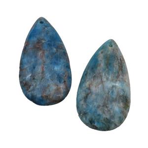 Natural Blue Apatite Teardrop Pendant, approx 20-40mm