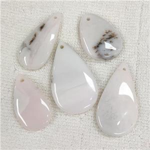 Natural Pink Opal Teardrop Pendant, approx 20-50mm