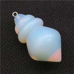 White Opalite Pendulum Pendant, approx 25-40mm