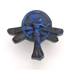 Labradorite Fairy Pendant, approx 43-53mm