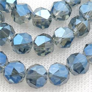 grayblue Crystal Glass Beads, faceted round, approx 10mm, 60pcs per st