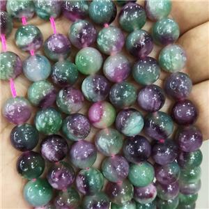 round Jade Beads, multicolor, dye, approx 8mm dia