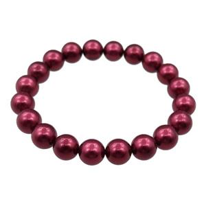 pearlized shell bracelet, approx 10mm dia