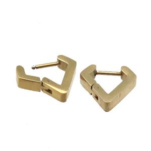 Stainless Steel Latchback Earring gold plated, approx 13-14mm