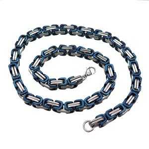 Raw Stainless Steel Necklace, approx 8mm, 54cm length