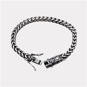 304 Stainless Steel Bracelet Antique Silver, approx 13-35mm, 6mm, 21cm length