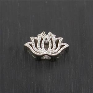 Sterling Silver Beads Lotus, approx 4-7mm