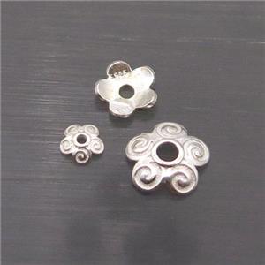 Sterling Silver Beadcaps, approx 4mm
