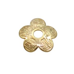 Sterling Silver BeadCaps Gold Plated, approx 4mm