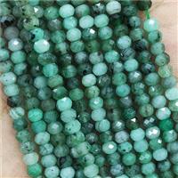 Natural Emerald Beads AA-Grade Green Faceted Rondelle, approx 4mm