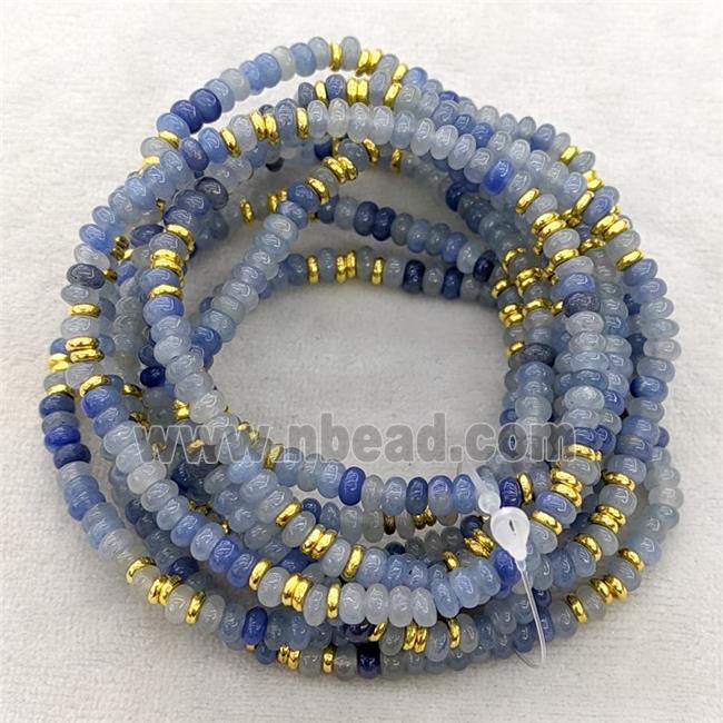 Natural Blue Aventurine Bracelets Stretchy Rondelle