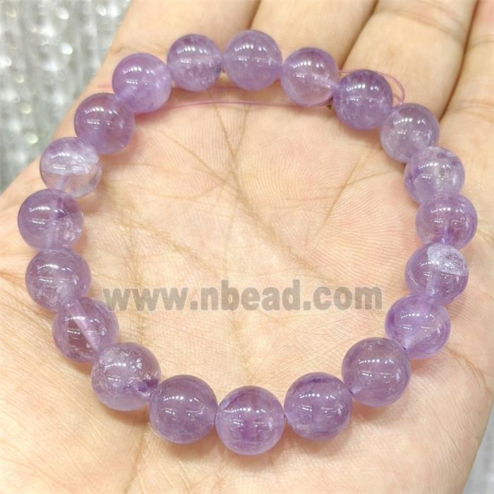 Natural Lavender Amethyst Bracelet Stretchy
