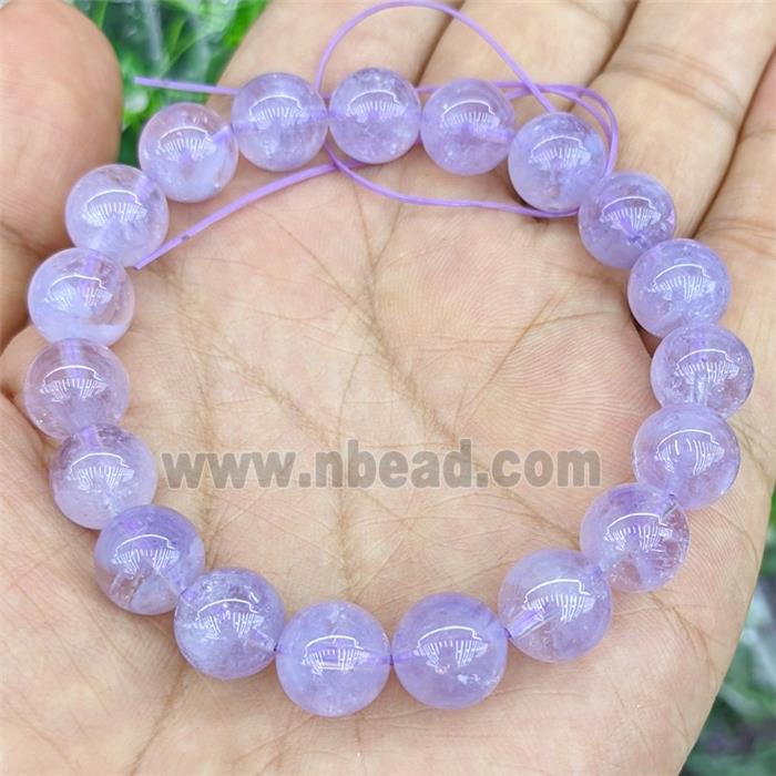 Natural Lavender Chalcedony Quartz Bracelet Stretchy