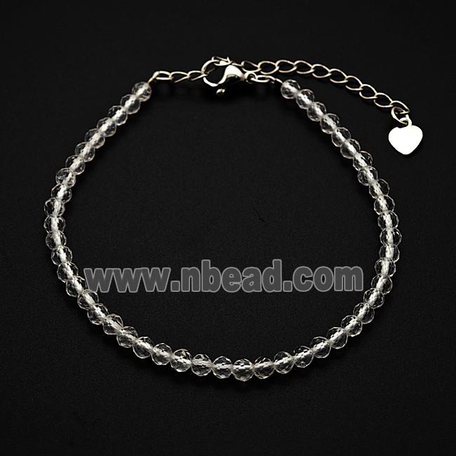 gemstone bracelet, faceted round