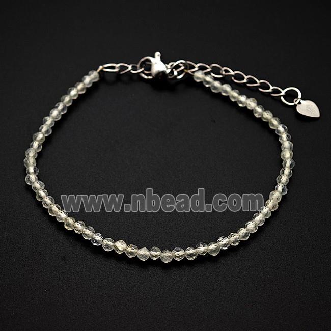 gemstone bracelet, faceted round