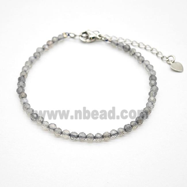 gemstone bracelet, faceted round