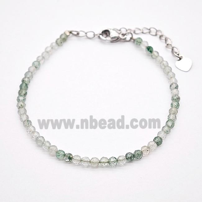 gemstone bracelet, faceted round